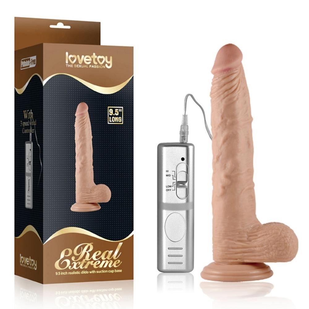 Lovetoy Real Extreme 24 cm Titreşimli Realistik Penis