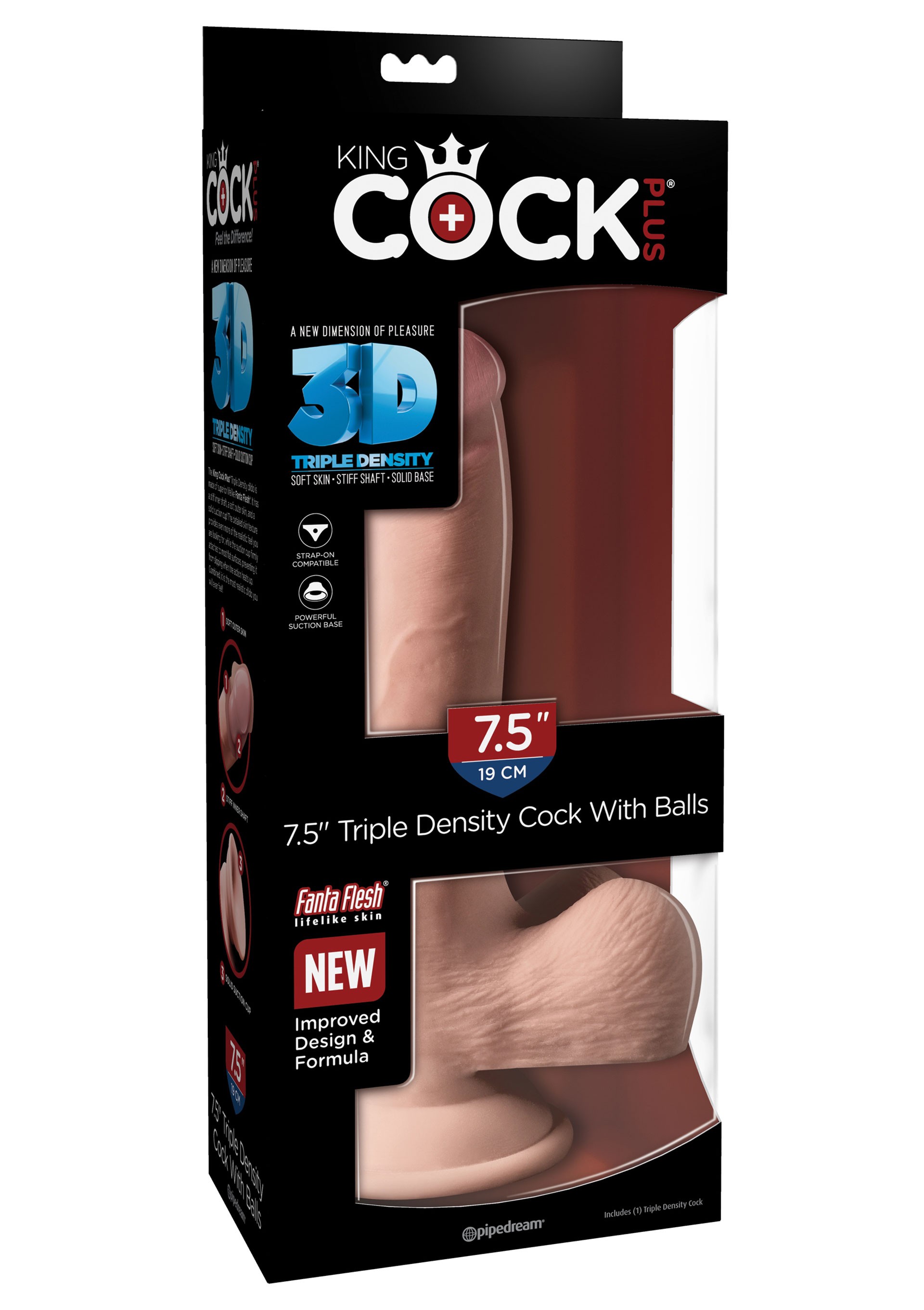 King Cock Triple Density 19 Cm 3D Gerçekçi Realistik Penis