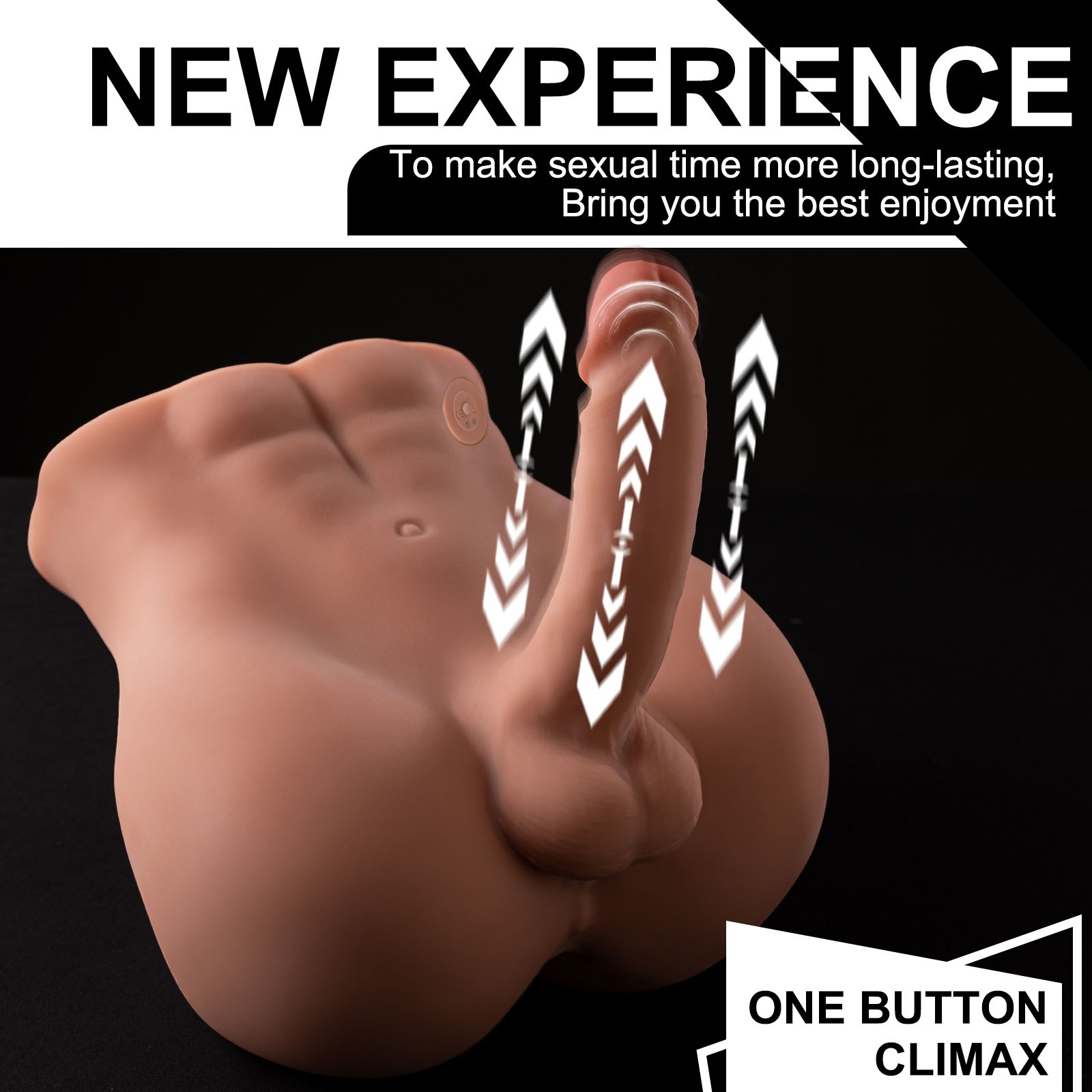 Shequ Bartlett Ass Hareketli Erkek Yarım Vücut Masturbator SQ-MAR30019V