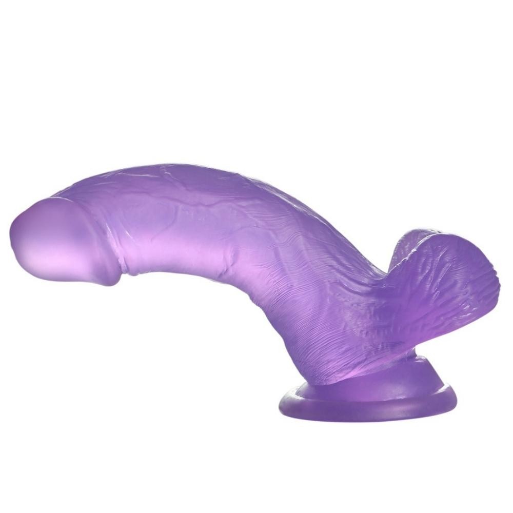 Lovetoy Jelly Studs 15 cm Jel Dokulu Mor Dildo