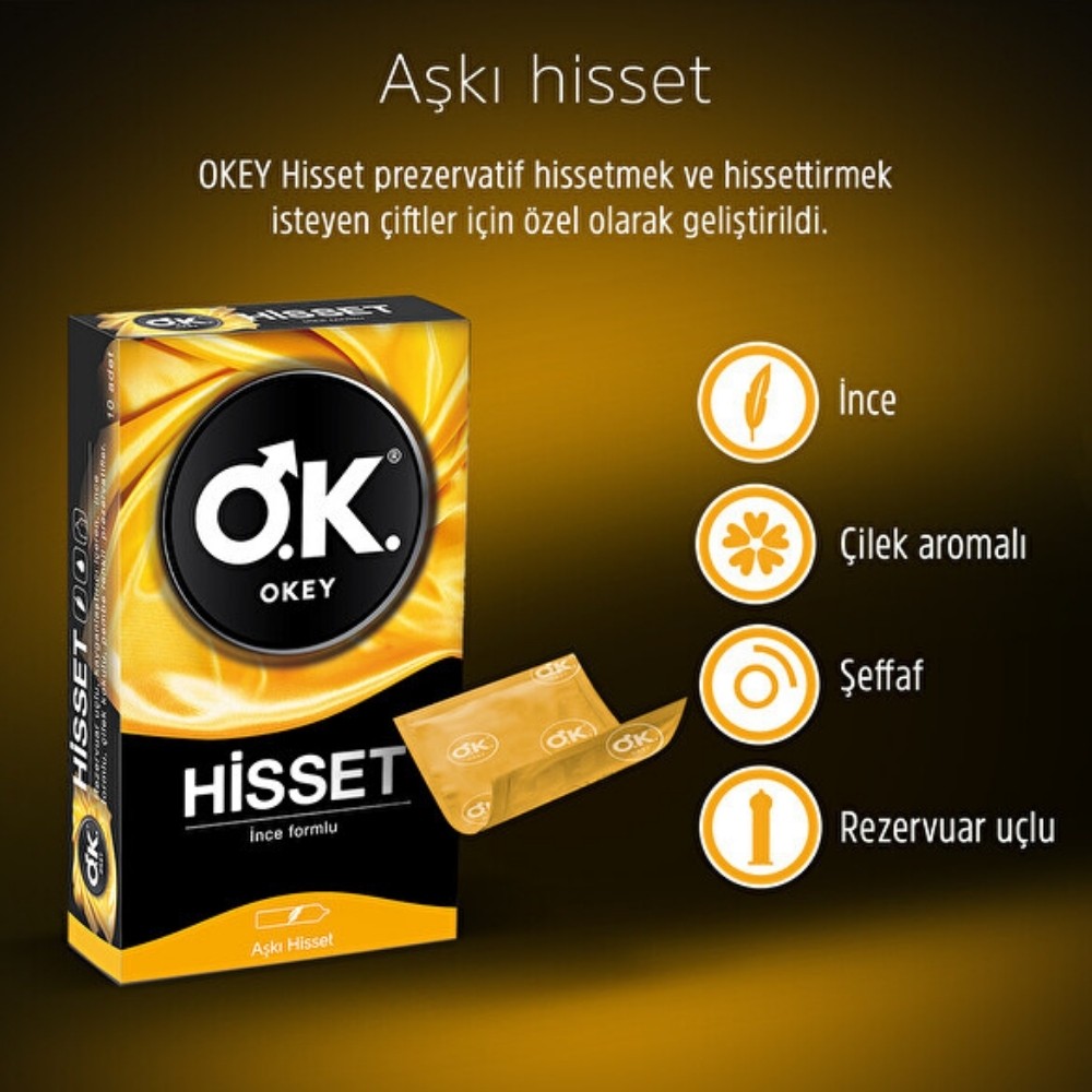 Okey Hisset 10'lu Prezervatif