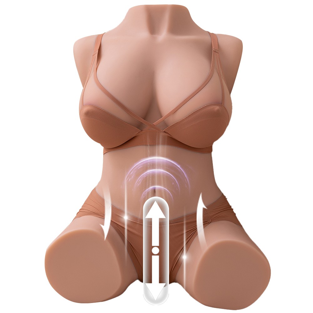 Shequ Dania Doll İtme Fonkiyon İskelet Yarım Vücut Masturbator SQ-MAT20017
