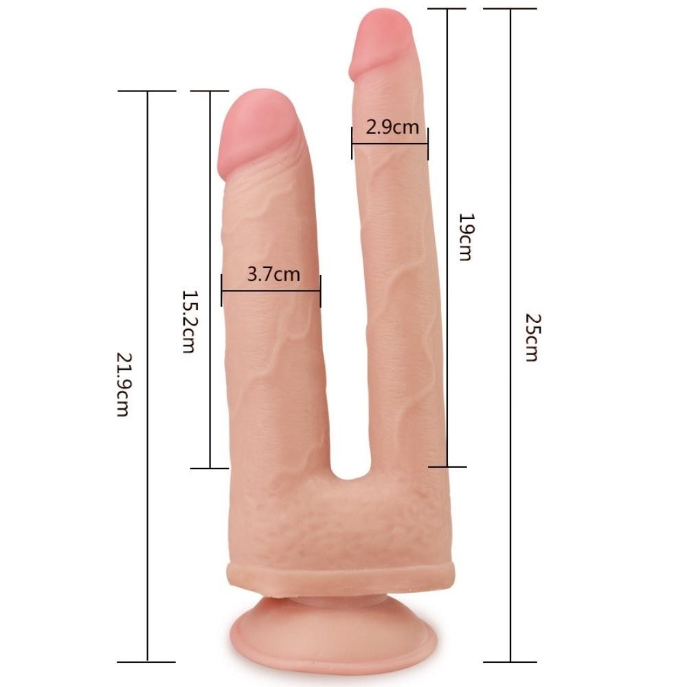 Lovetoy Sliding Skin Çift Taraflı Kemerli Realistik Penis