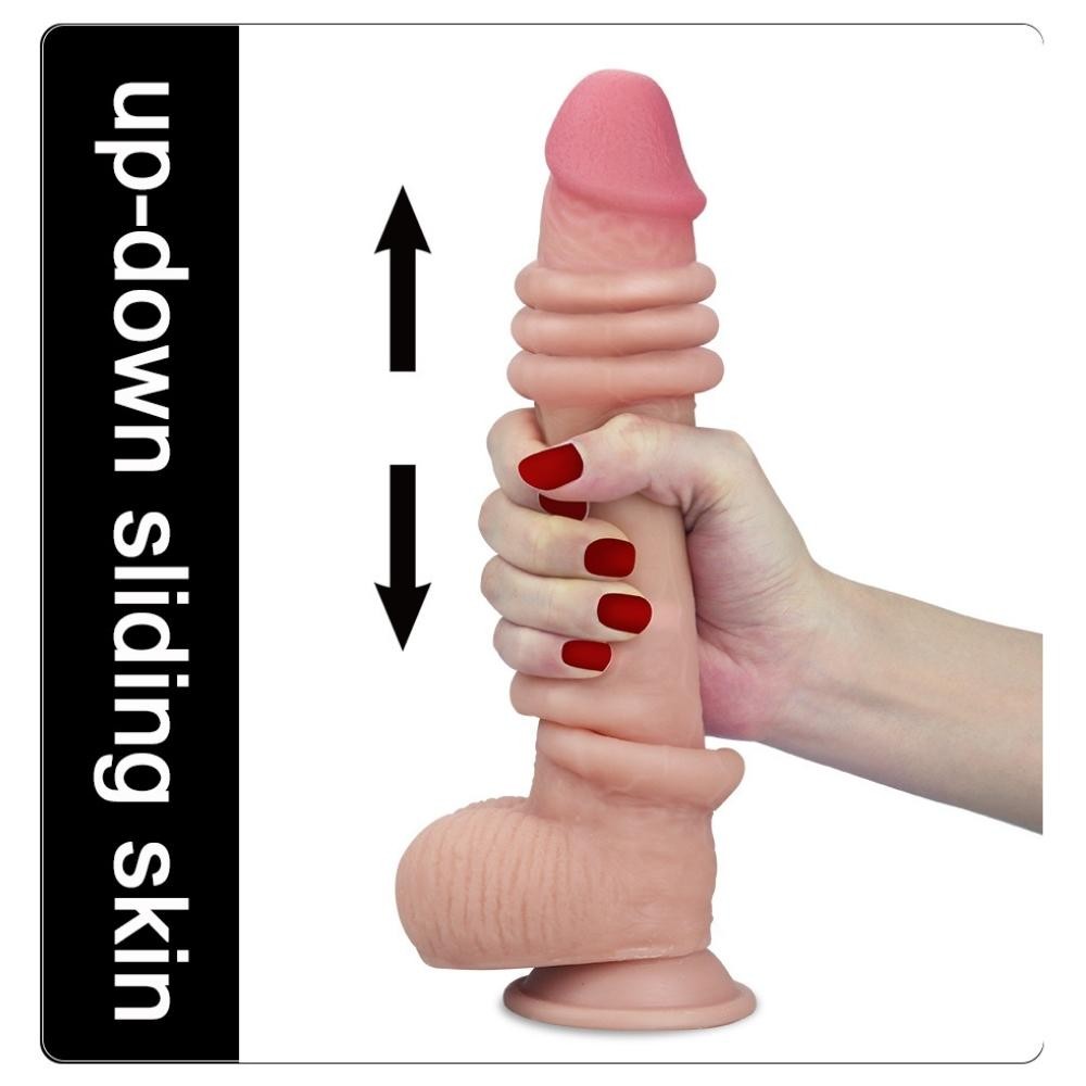 Lovetoy Sliding Skin Hareketli Deri Özellikli Kemerli Realistik Penis 18 cm