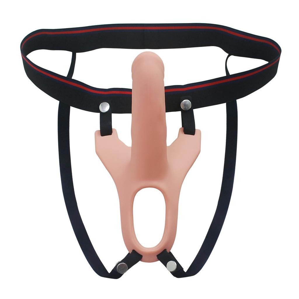 Hollow Strap-On Silicone Curved Dong İçi Boş Kemerli Penis 17 cm