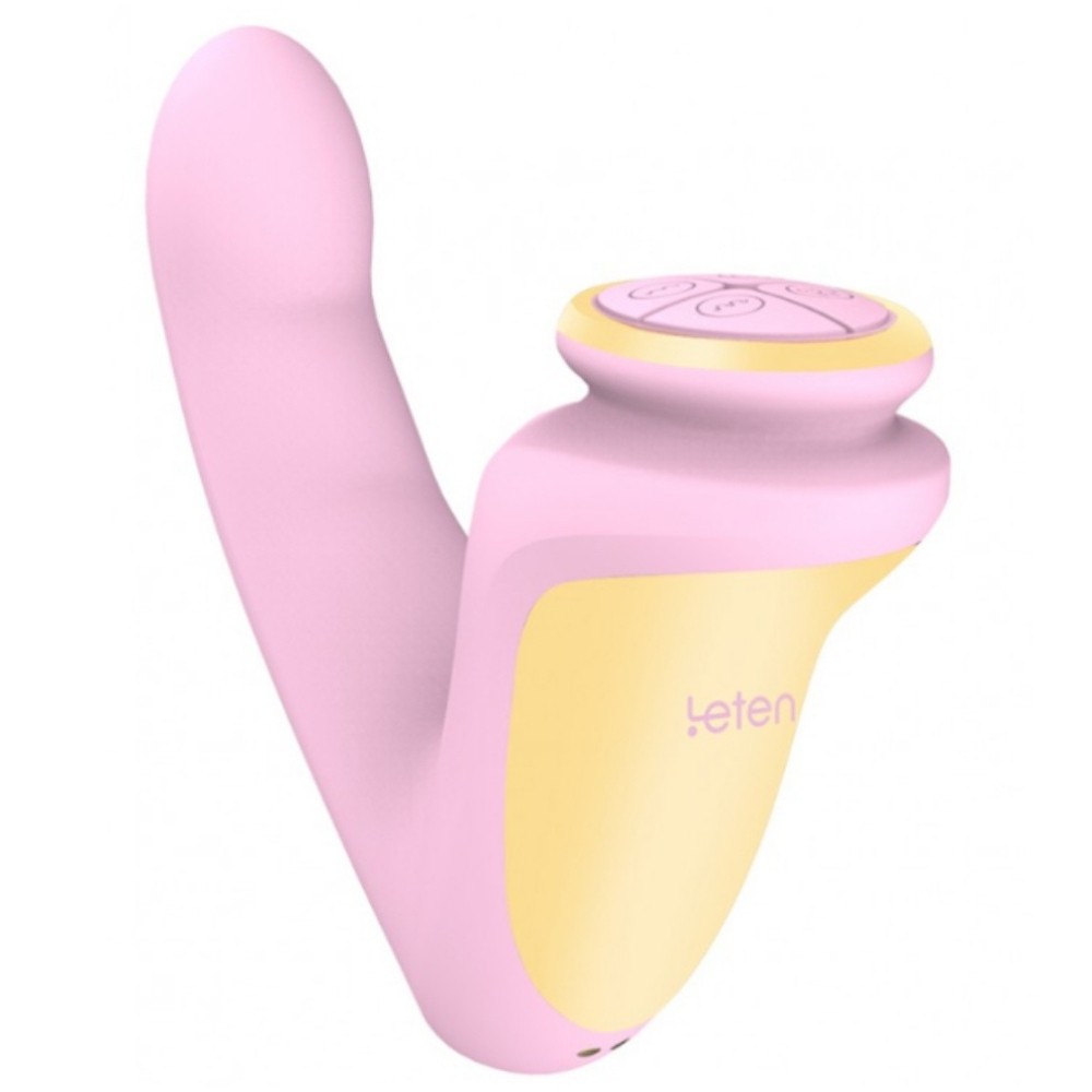 Leten Finger Isıtmalı ve Hareketli G-Spot Uyarıcı Vibratör - Pink