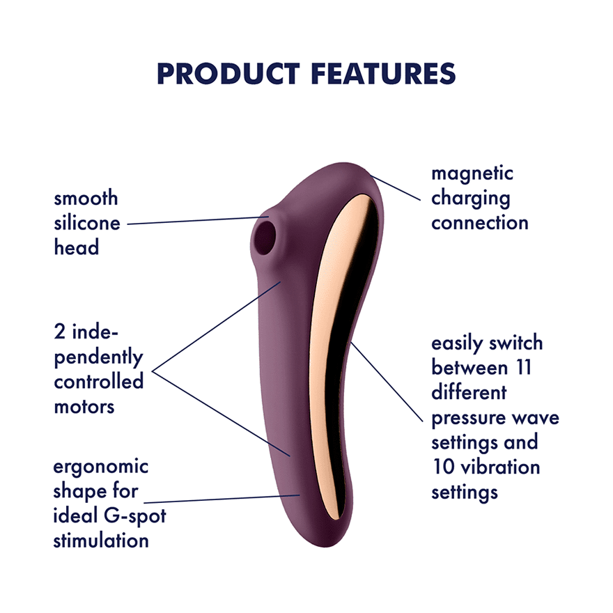 Satisfyer Dual Kiss Telefon Kontrollü Hava Darbeli Vibratör Purple