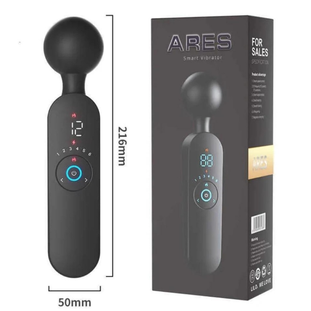 Erox Ares Clitoral Stimulator Göstergeli ve Isıtmalı Masaj Wand Vibratör