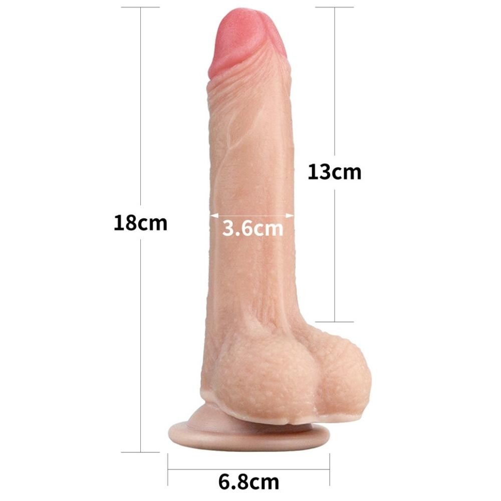 Lovetoy Sliding Skin Hareketli Deri Özellikli Kemerli Realistik Penis 18 cm