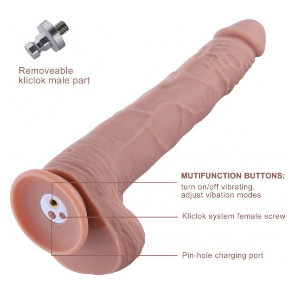 Hismith Sex Machine Dildo KlicLok Natural Dokulu 27 Cm Realistik Penis