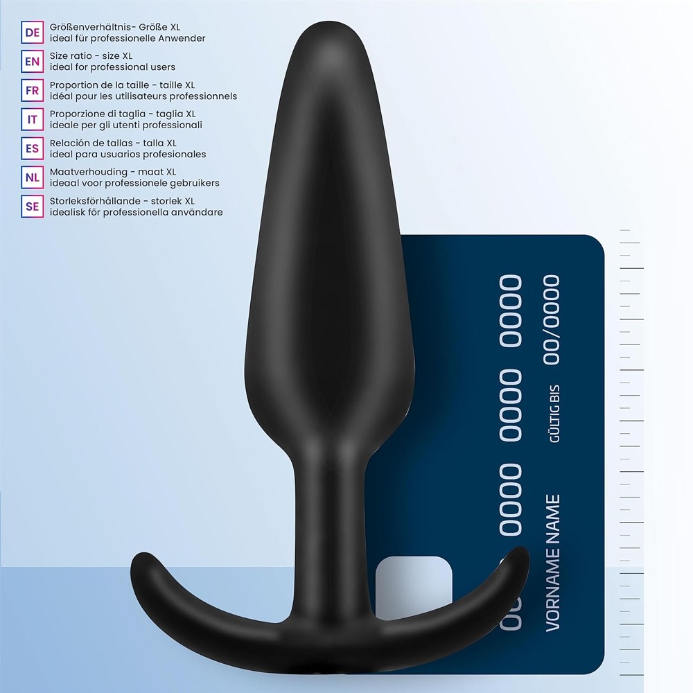 Erox Anal Fantasy Silicone Jelly Butt Plug Anal Alıştırıcı-Black
