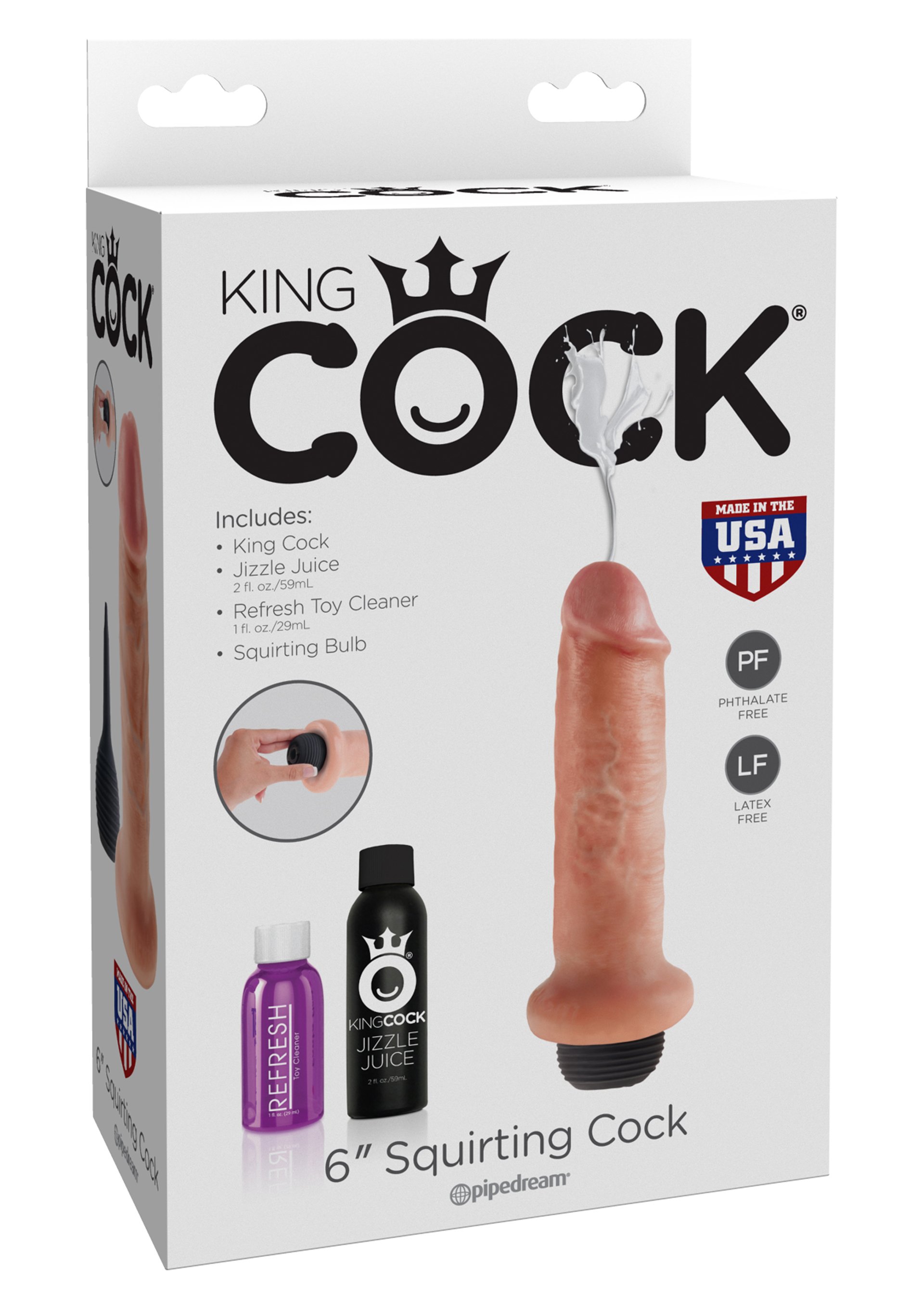 Pipedream King Cock Squirting Boşalabilir Amerikan Realistik Penis 15 cm