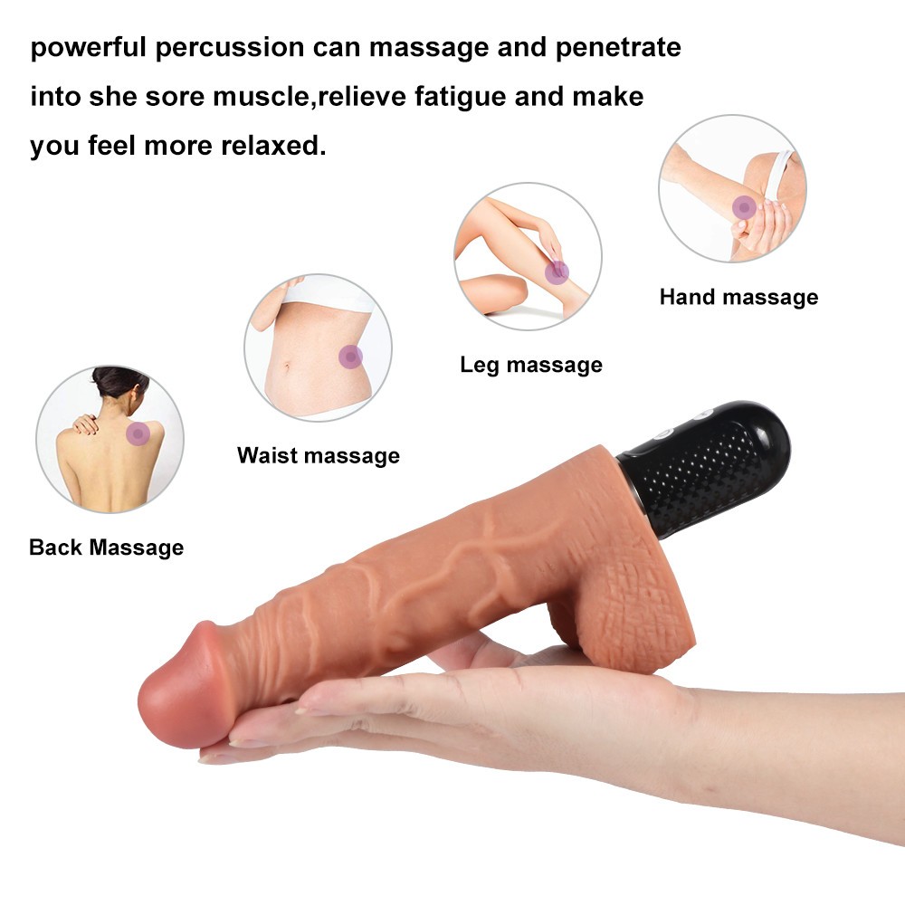 Dildo Series Hans 10 Mod Çift Katmanlı Realistik Vibratör