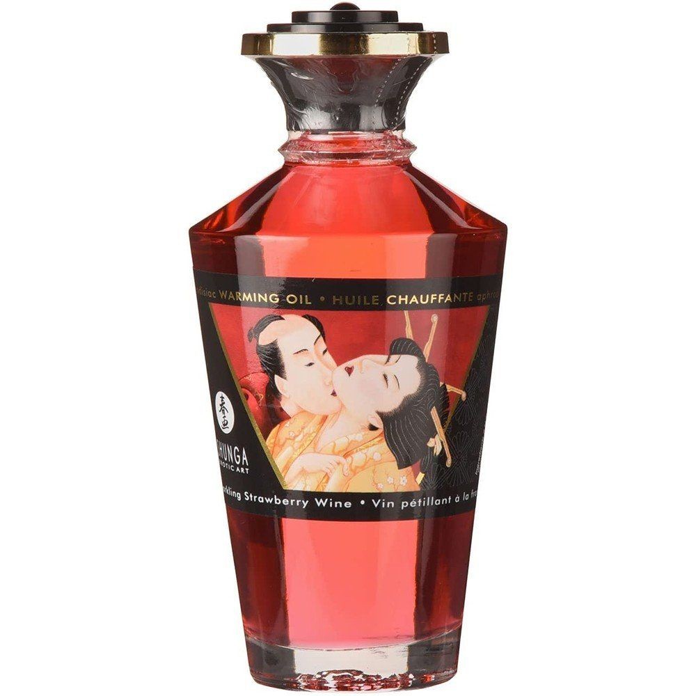 Shunga Aphrodisiac Warming Oil 100 Ml Strawberry Istımalı Masaj Yağı 100 Ml.