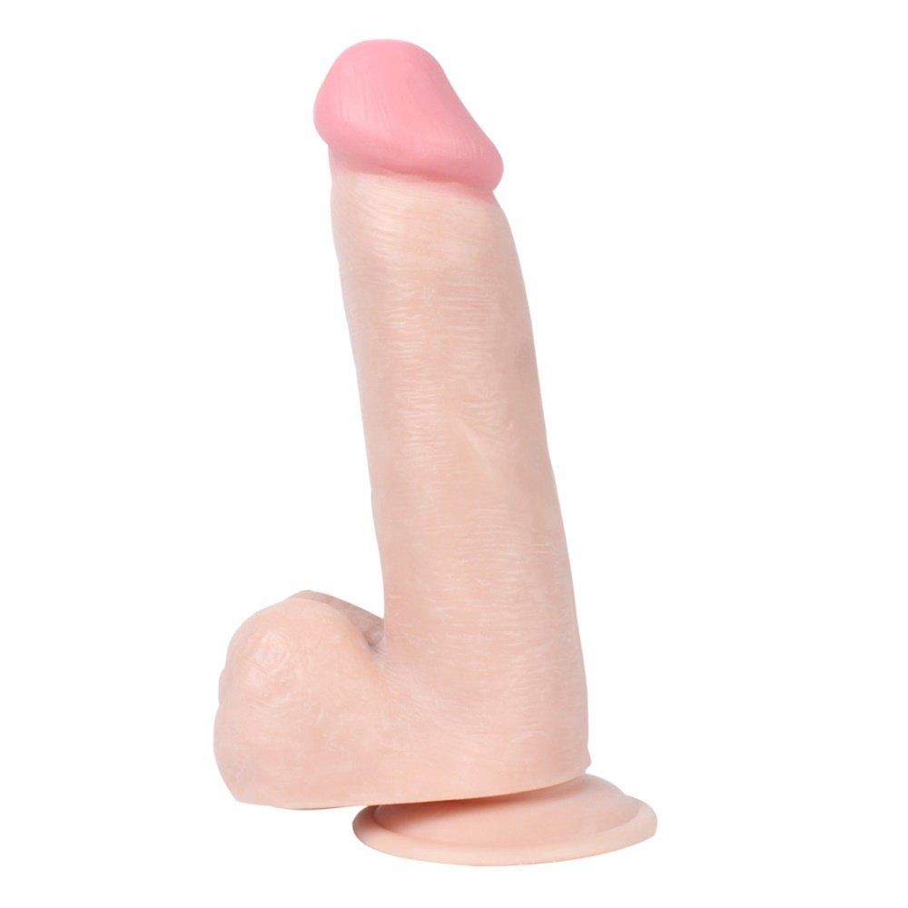 Dildo Series Pürüzsüz Silikon Sabitlenebilir Realistik Penis 20 cm