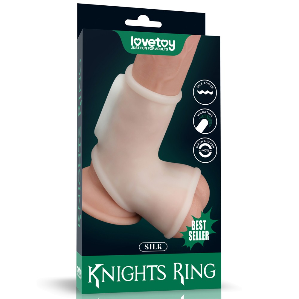 Lovetoy Silk Knights Ring Testis Geçirmeli Titreşimli Yarım Penis Kılıfı