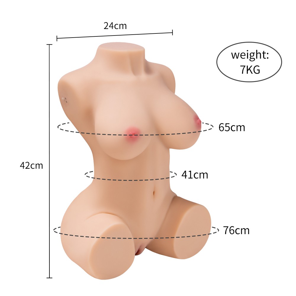 Shequ Jacey Emişli ve Titreşimli Yarım Vücut Masturbator SQ-MAS20020