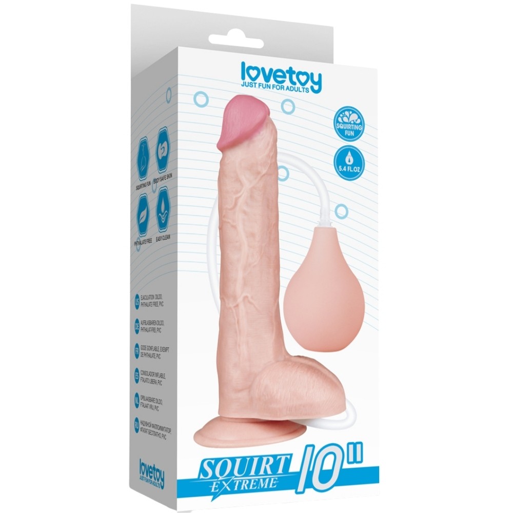 Lovetoy 10 Squirt Extreme 25 Cm Boşalabilen Realistik Penis