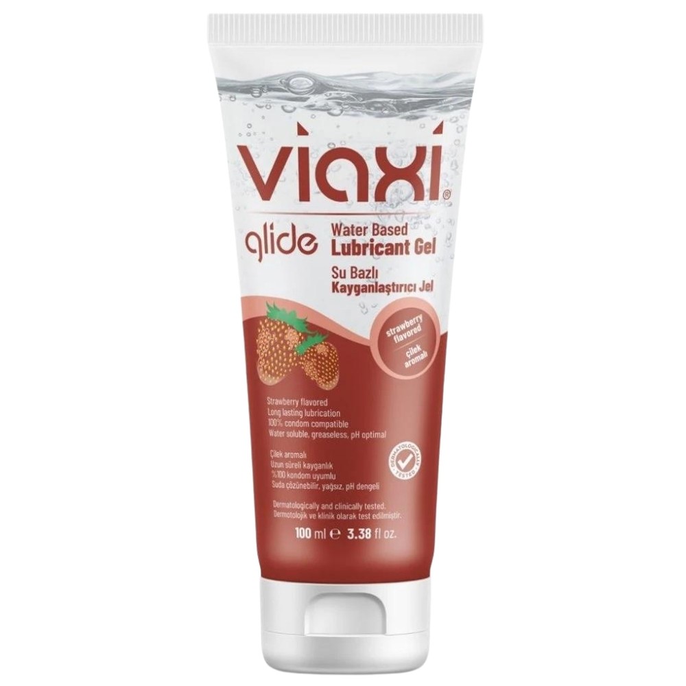 Viaxi Glide Water Based Lubricant Çilek Aromalı Kayganlaştırıcı Jel 100 Ml