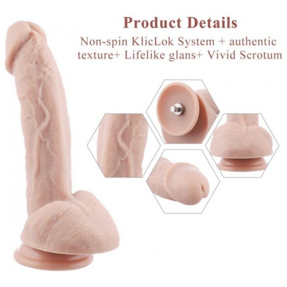 Hismith Sex Machine Dildo KlicLok System Uzaktan Kumandalı 20 Cm Realistik Penis