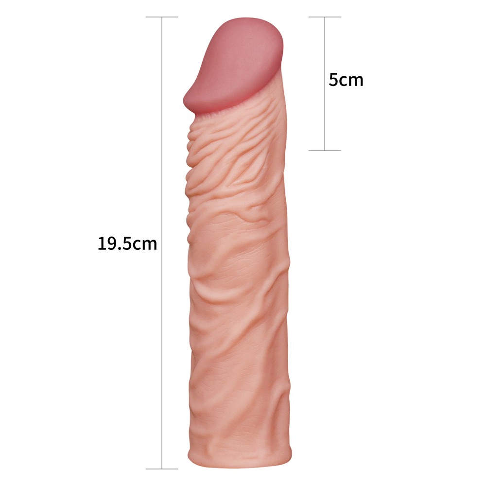 Lovetoy Pleasure X-Tender 5 cm Dolgulu Realistik Penis Kılıfı