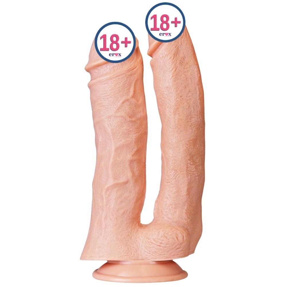 Lovetoy 12 Realistic Mega Double Dildo 33 Cm Çift Taraflı Realistik Penis