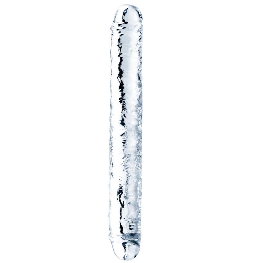 Lovetoy Flawless Clear Double Çift Başlı 30 cm Yumuşak Şeffaf Jel Penis
