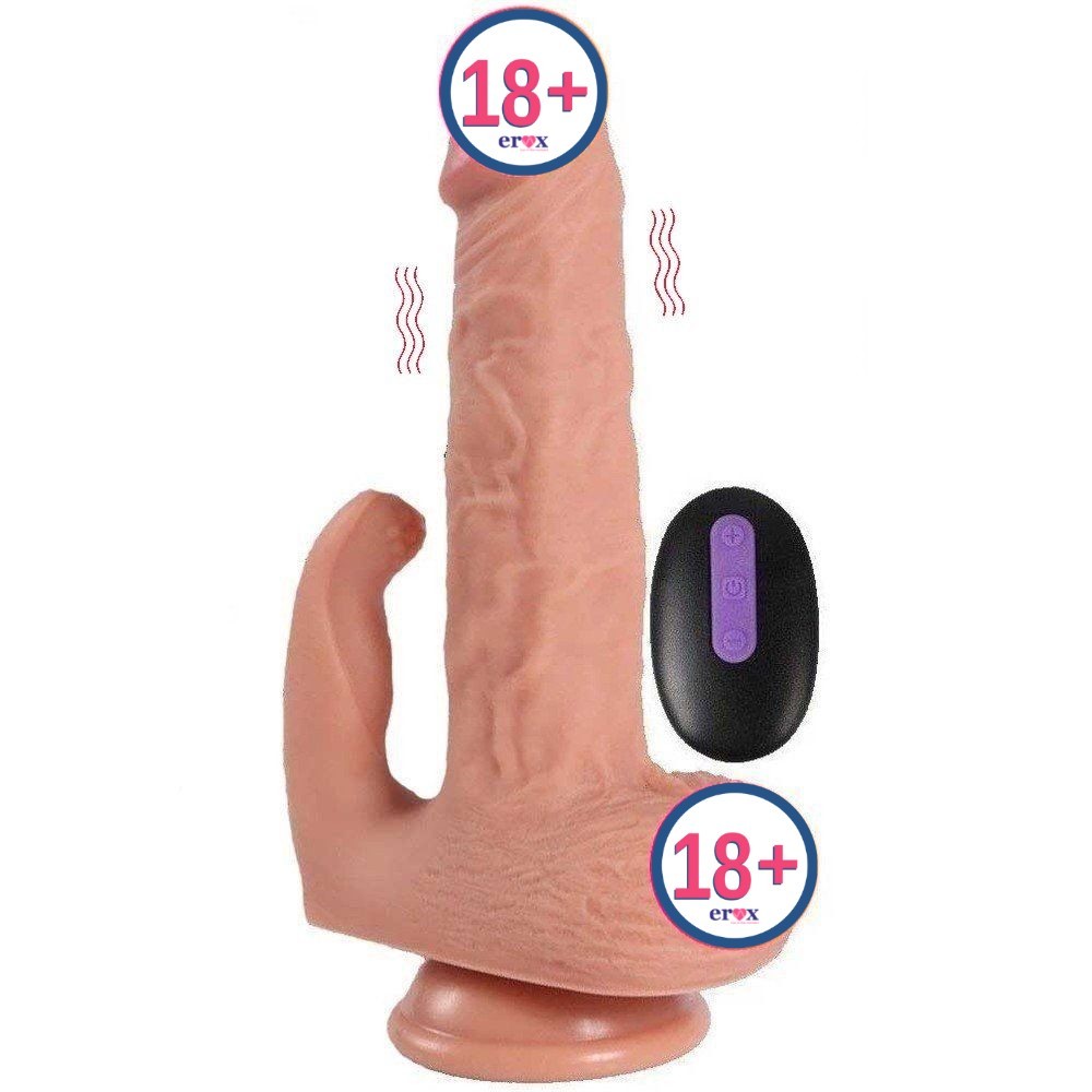 Dildo Series Austin Dual Titreşimli Realistik Penis 21.5 Cm