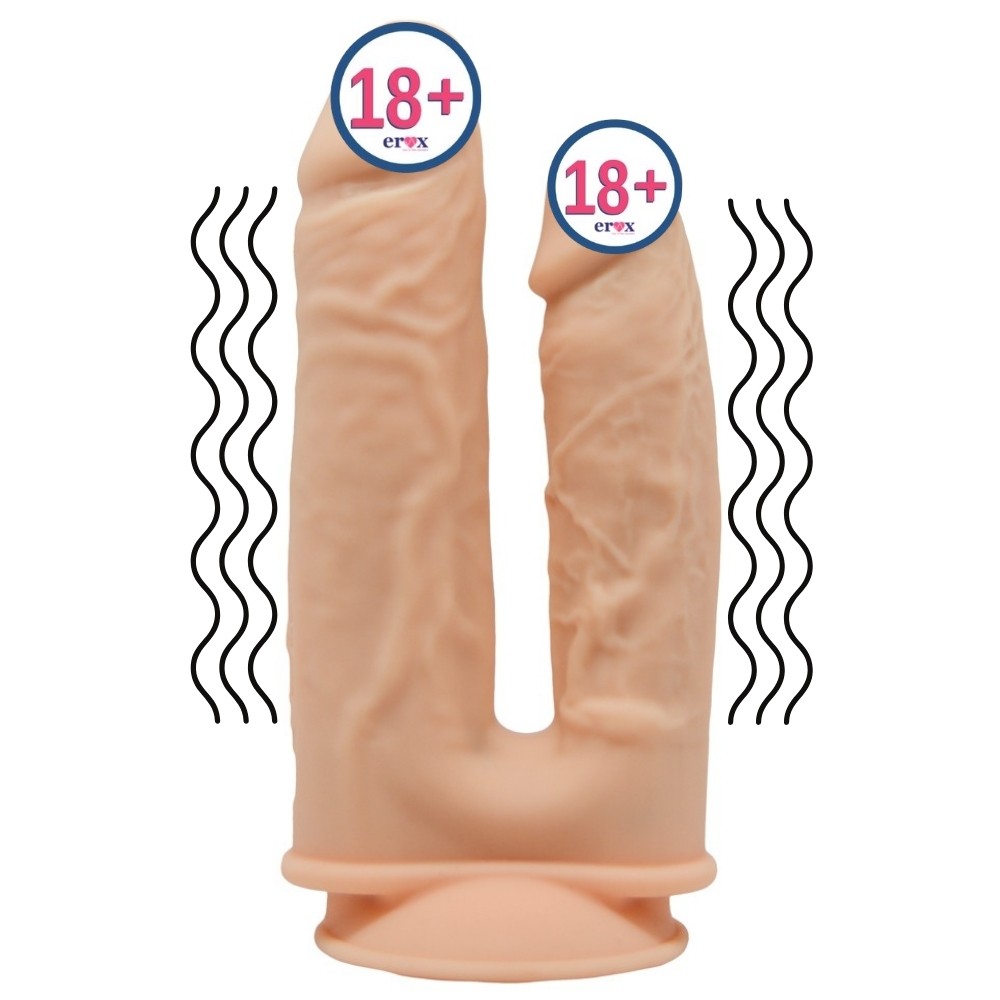 Silexd Double Penetration Titreşimli Çift Başlı Realistik Penis