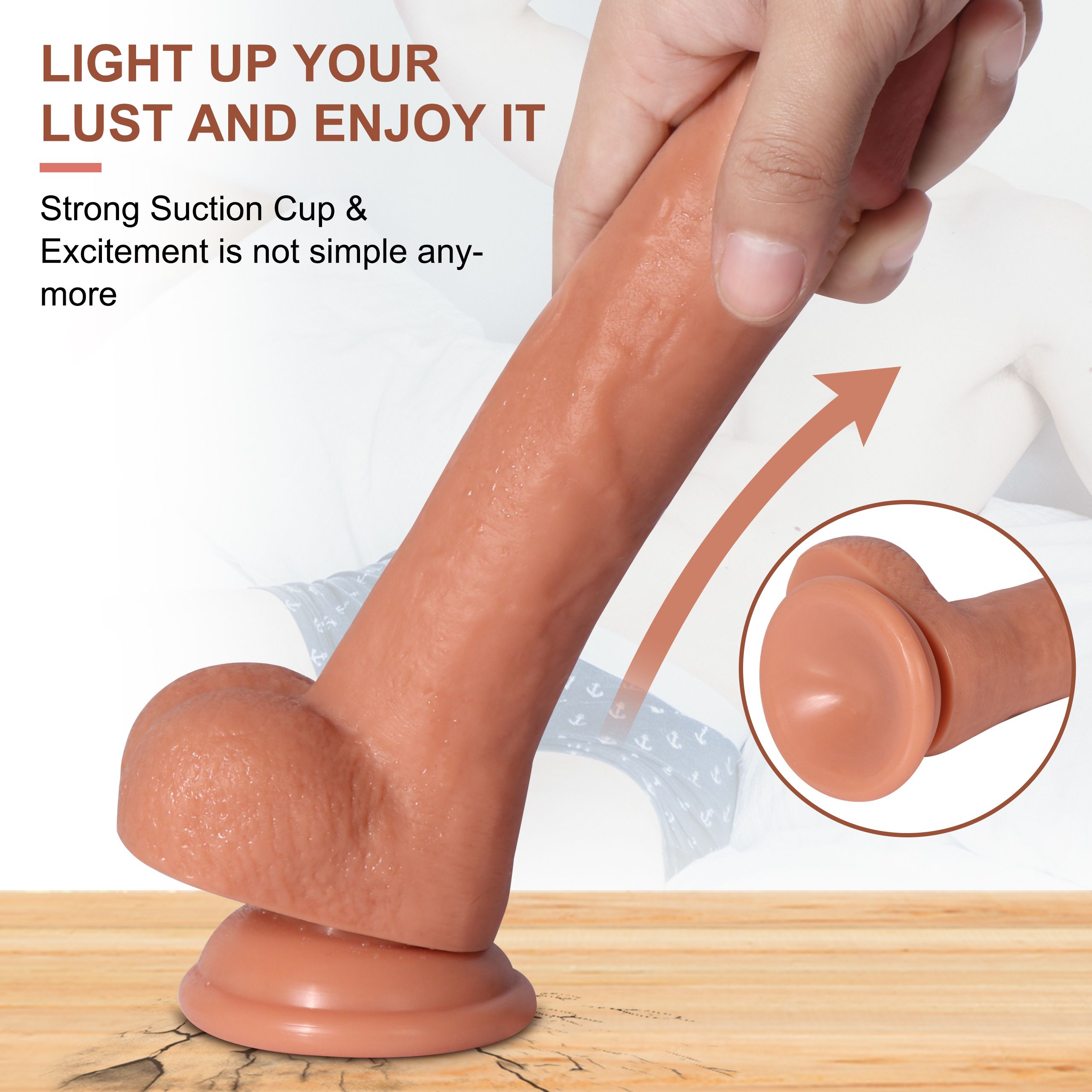 Dildo Series Sean Çift Katmanlı Ultra Yumuşak 22 Cm Realistik Penis