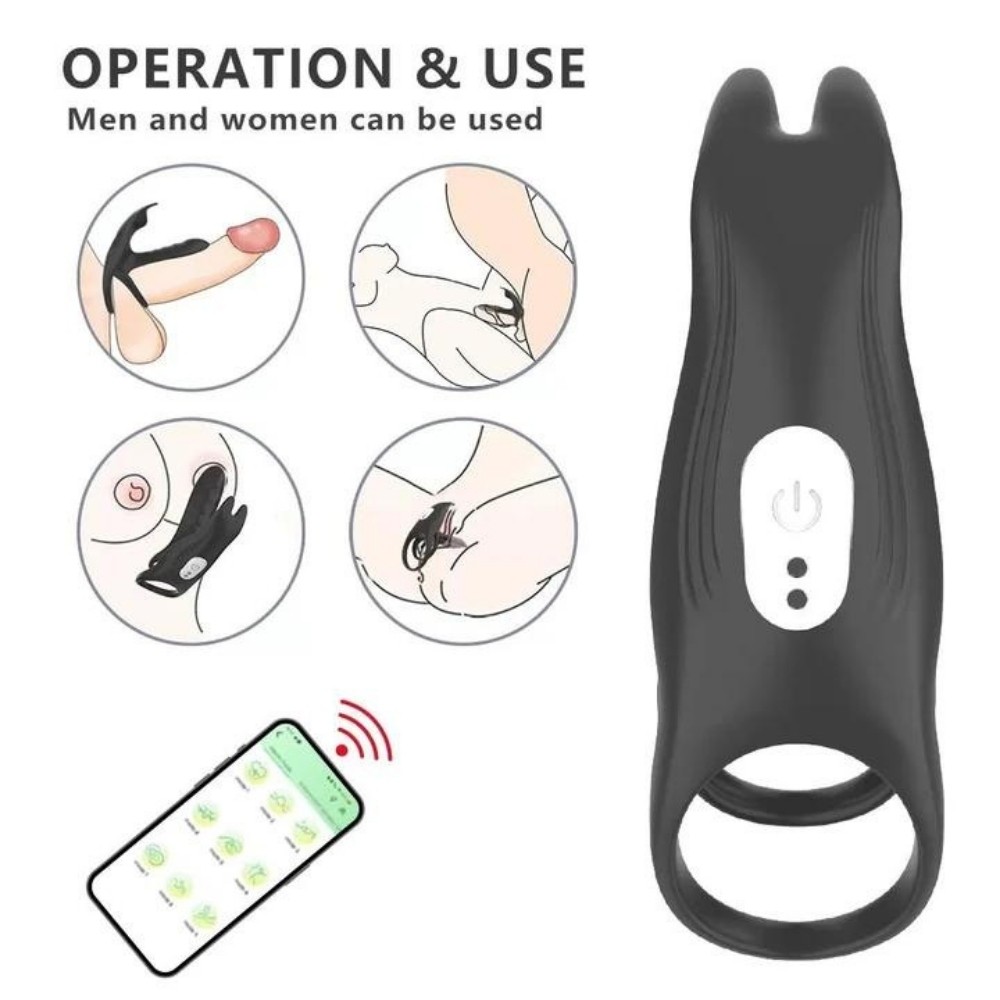 Erox Alex Telefon Kontrollü ve G Spot Uyarıcı Penis Halkası