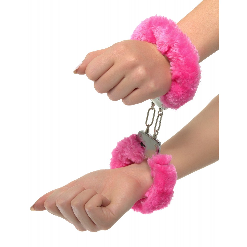 Erox Fetish Fantasy Series Metalic Hand Cuffs Peluşlu Metal Kelepçe-Pembe