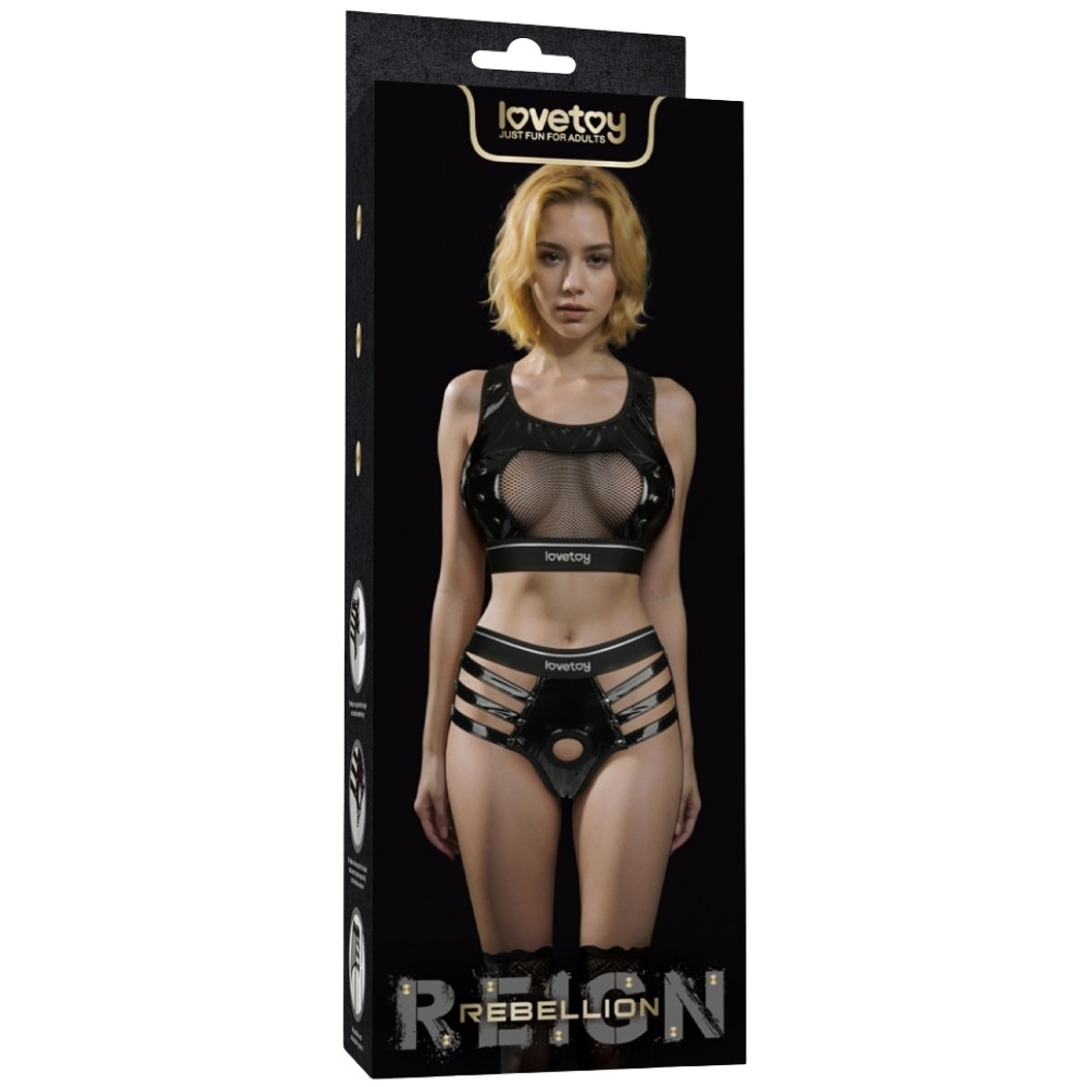 Lovetoy Rebellion Reign Iconic Harness Strap On Set XS-S Beden