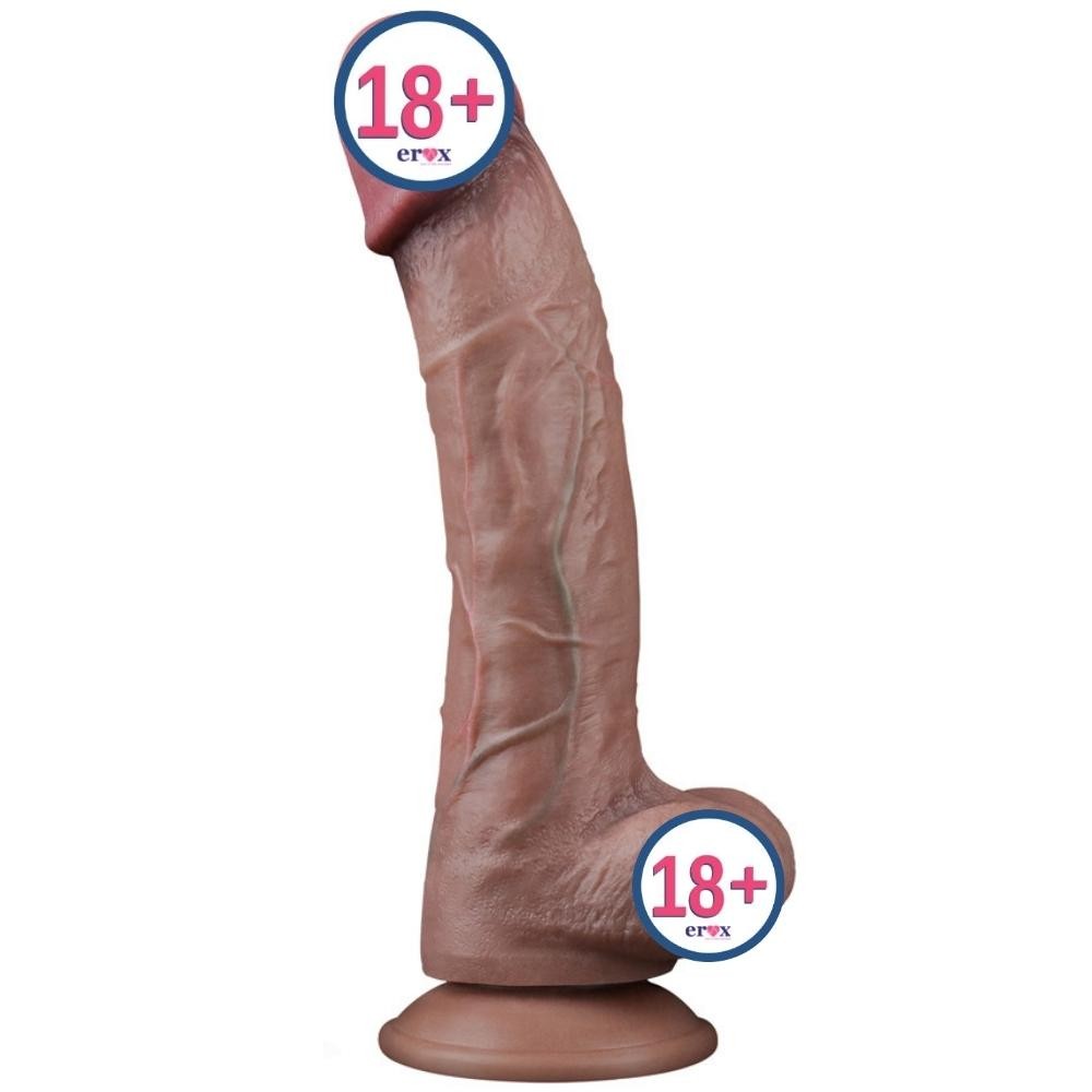 Lovetoy Dual Layered Platinum Silicone 26.5 Cm Gerçekci Kalın Realistik Penis