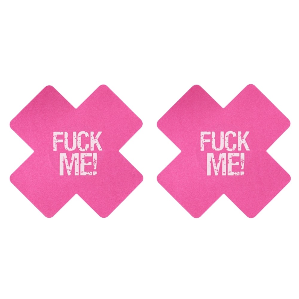 Lovetoy Fuck Me Cross Pattern Nipple Pasties Göğüs Ucu Bandı 2 Çift