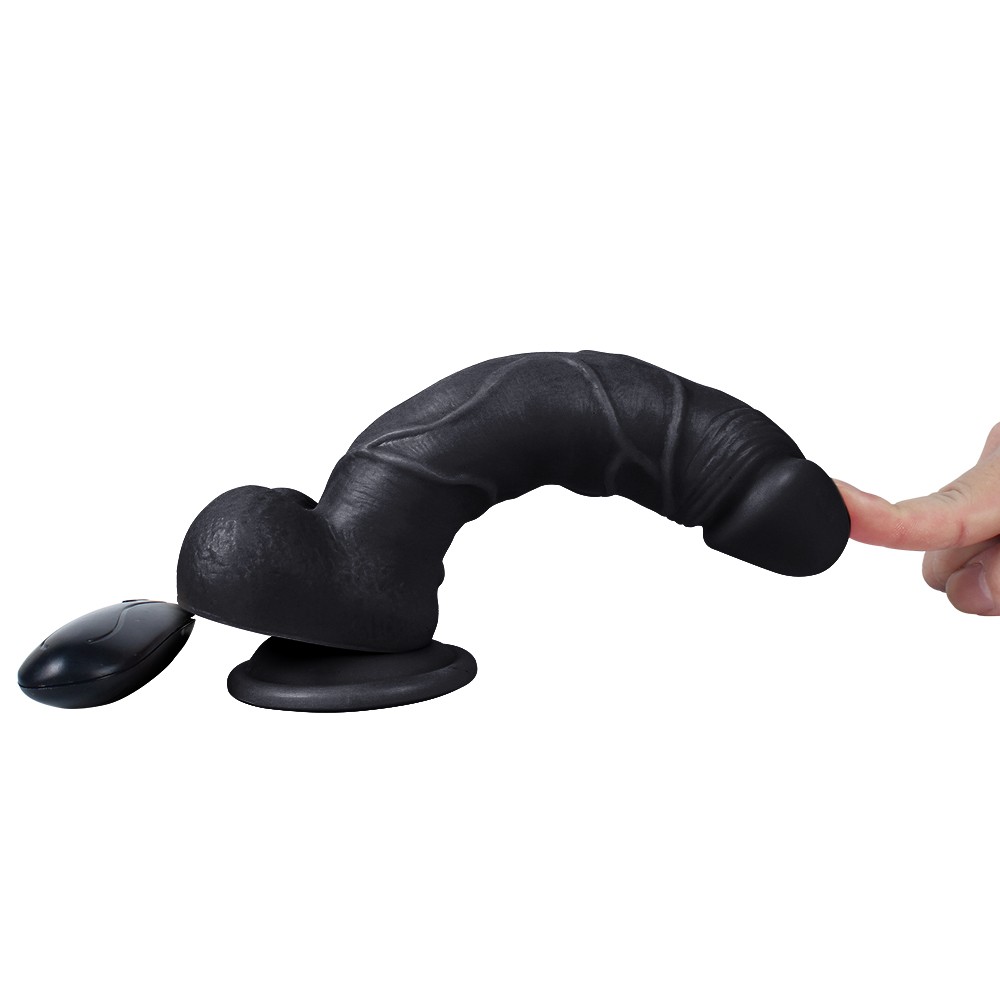 Dildo Series Beast 19.5 Cm Titreşimli 10 Modlu Zenci Penis