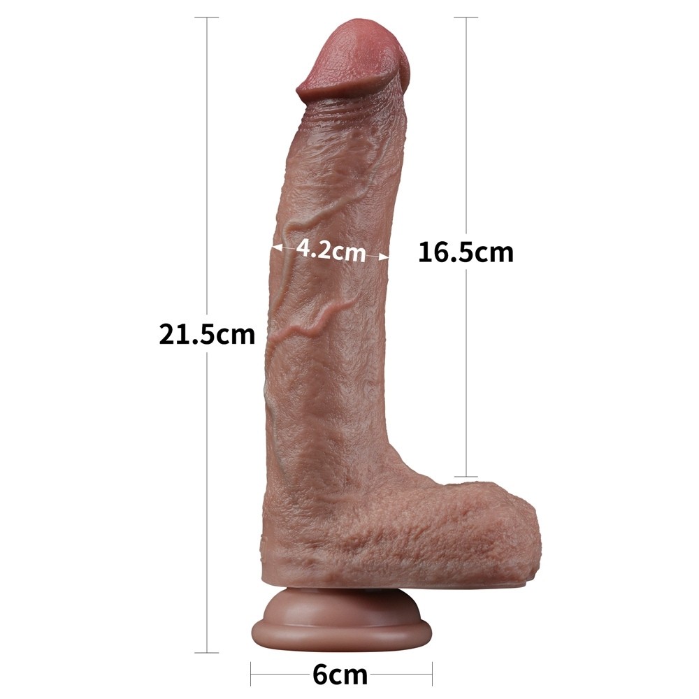 Lovetoy Dual Layered Platinum Silicone 21.5 Cm Gerçekci Realistik Penis