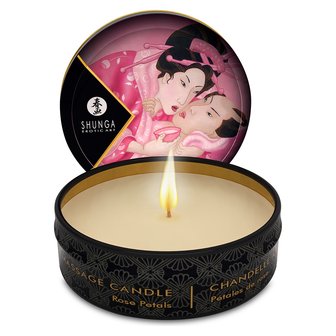 Shunga Mini Massage Candle Rose Petals Masaj Mumu 30 ml