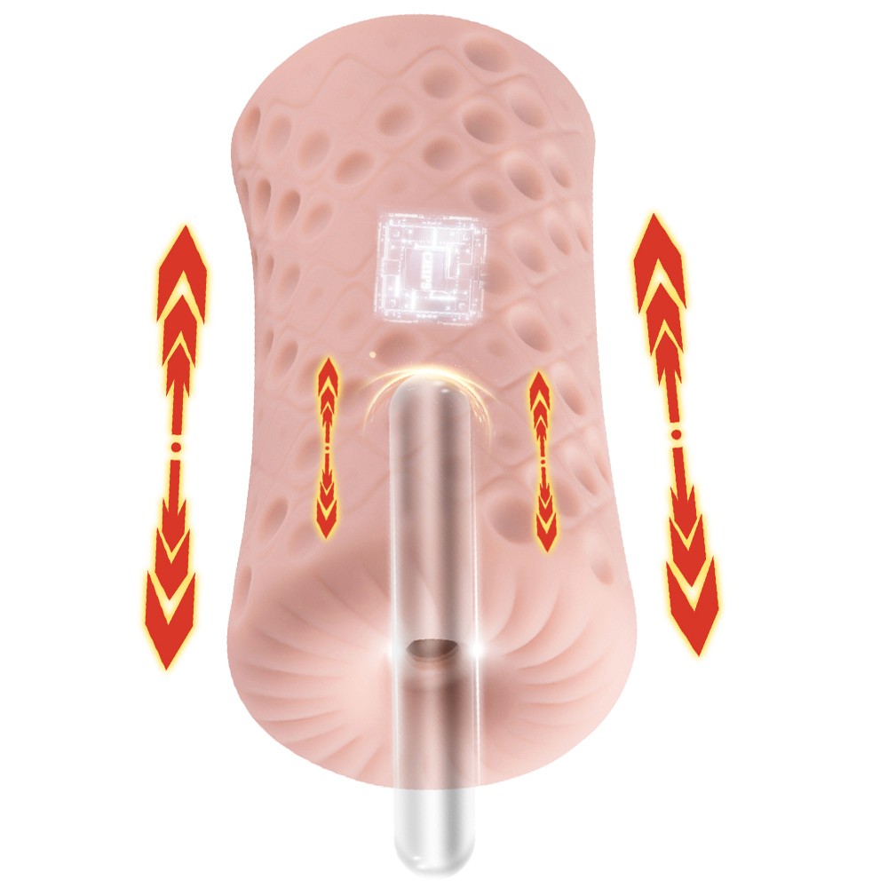 Shequ No.2 White Vagina İleri Geri Hareketli Vajina Masturbator SQ-MAT60137
