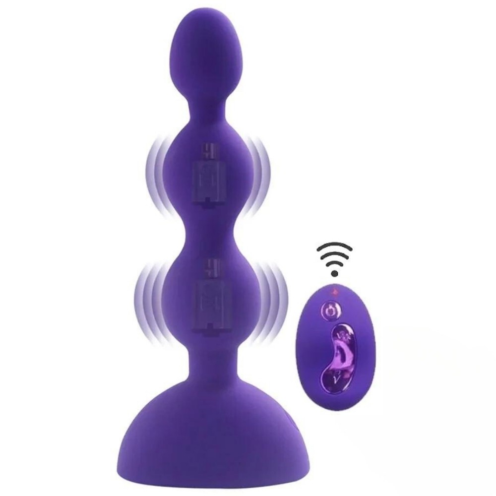 Aphrodisia Silicone Beads Uzaktan Kumandalı Boncuklu Mor Anal Vibratör