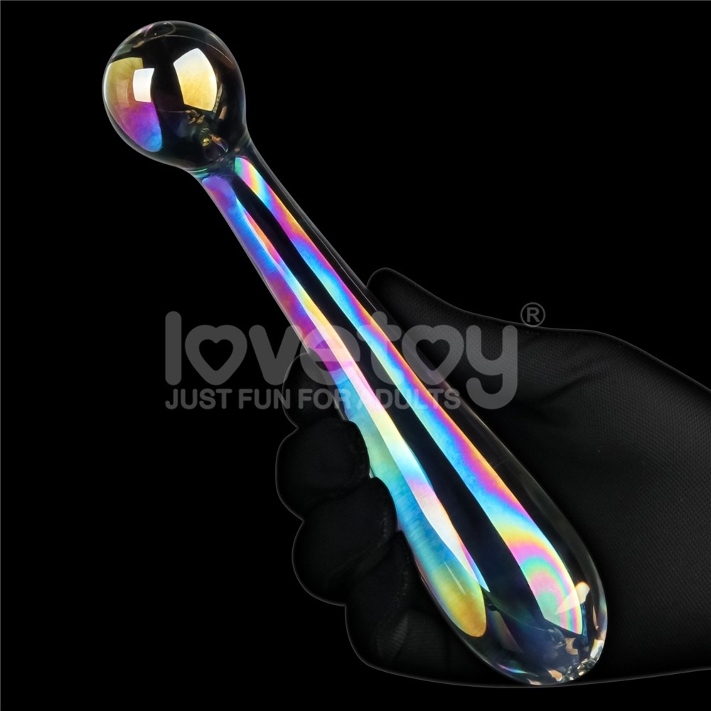 Lovetoy Twilight Gleam Glass Dildo Alluring Arc Cam Dildo