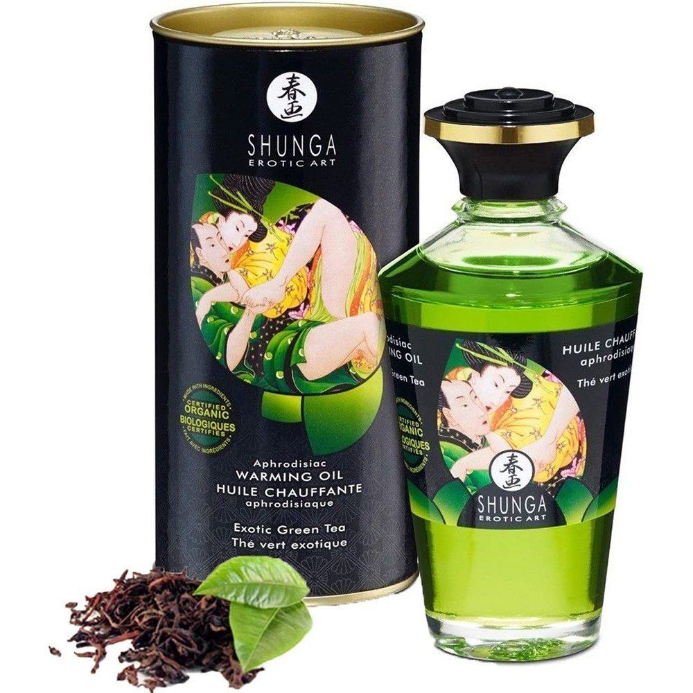 Shunga Aphrodisiac Warming Oil Green Tea Aromalı Isıtımalı Masaj Yağı 100 Ml.