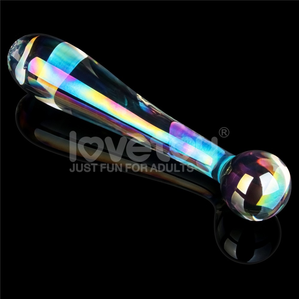 Lovetoy Twilight Gleam Glass Dildo Alluring Arc Cam Dildo