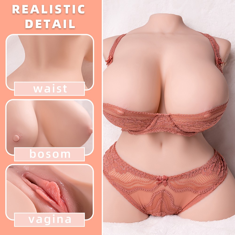 Shequ Tiny Doll İtme Fonkiyon İskelet Yarım Vücut Masturbator SQ-MAT20072