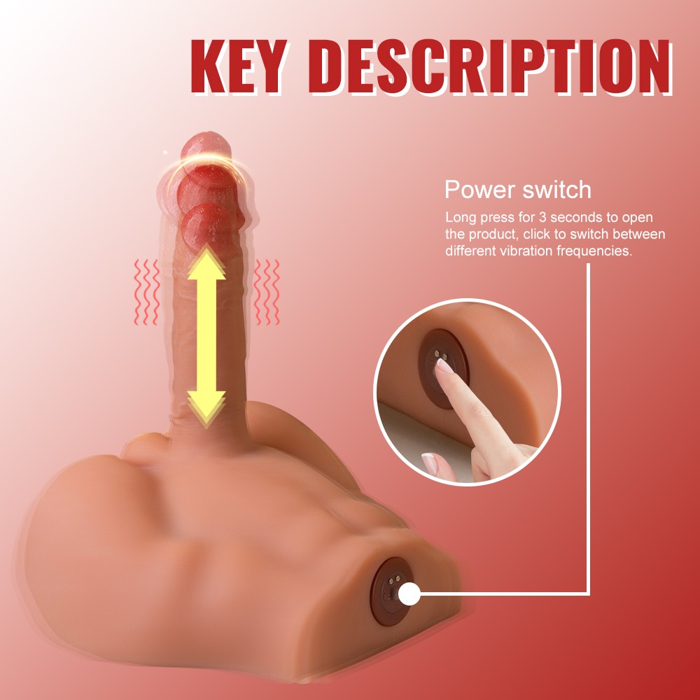 Shequ Peel Hareketli Realistik Erkek Yarım Vücut Masturbator SQ-MAR30022V