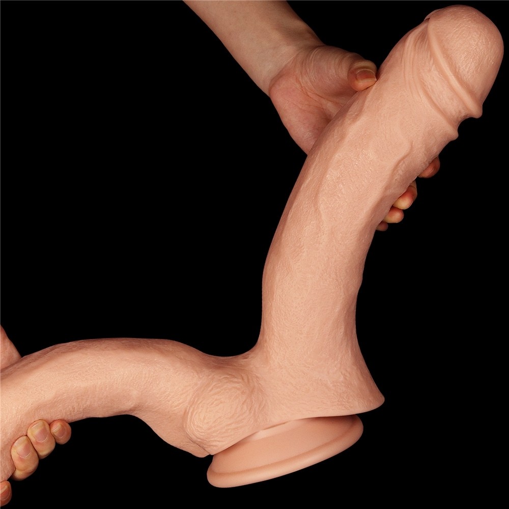 Lovetoy 12 Realistic Mega Double Dildo 33 Cm Çift Taraflı Realistik Penis