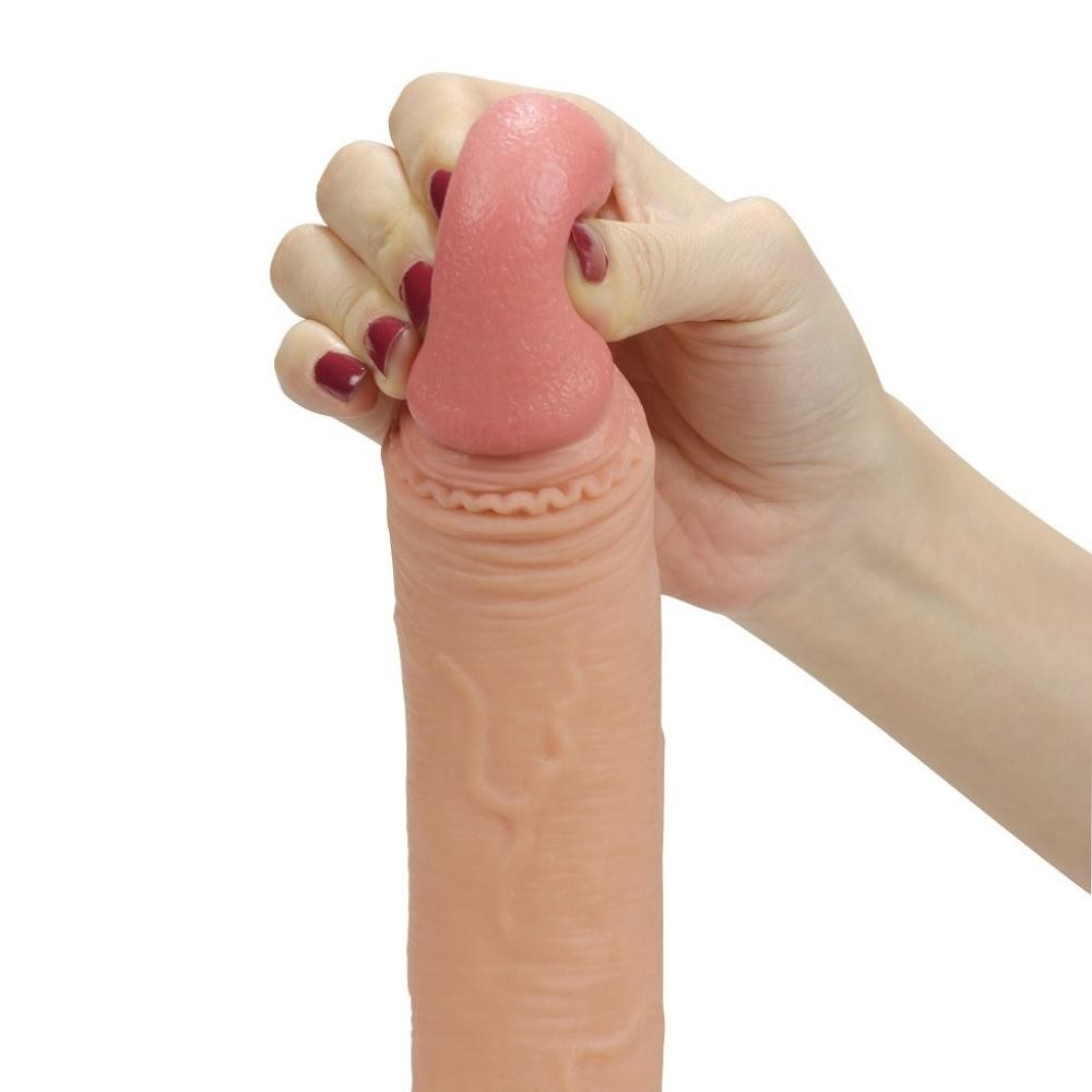 Lovetoy Rodeo 20 cm Ten Dokusunda Yumuşak İçi Boş Kemerli Penis