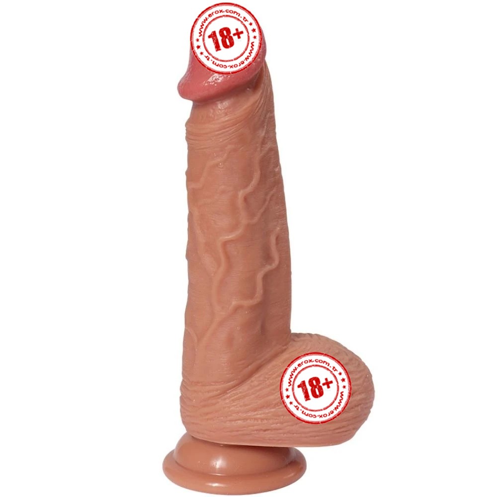 Shequ Dildo Series İke Natural Dokdu 20 Cm Realistik Penis