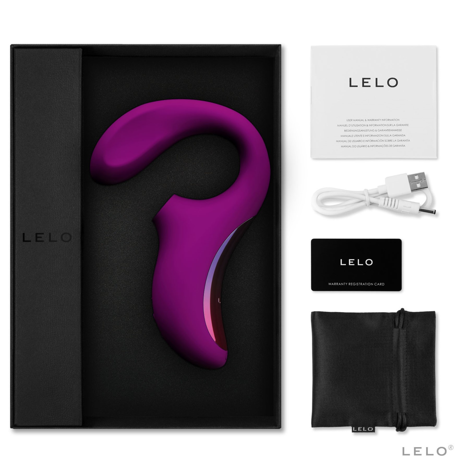 Lelo Enigma Cruise Dual Stimulation Sonic Massager Deep Rose