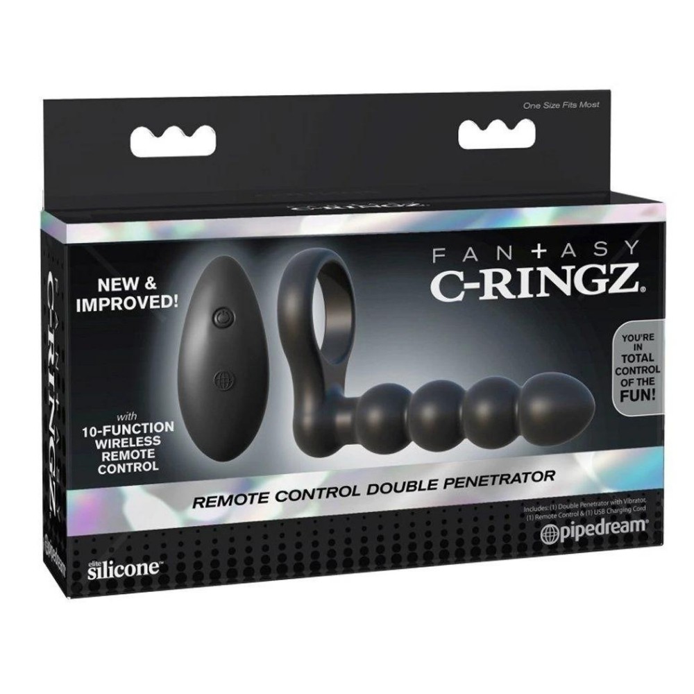 Pipedream Fantasy C-Ringz Remote Control Double Penetrator Anal Vibratör